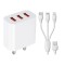 48W Triple Port Charger | 3-in-1 Multi Functional Micro USB, iOS & Type-C Wall Charger with 1.2m Cable