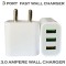 48W Triple Port Charger | 3-in-1 Multi Functional Micro USB, iOS & Type-C Wall Charger with 1.2m Cable