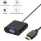 VGA to HDMI Converter Adapter Cable 1080 Pixel for Computer, Laptop, TV, Preojector