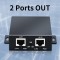 2 Port POE Extender 10/100Mbps, 1 In 2 Out POE Repeater | IEEE 802.3at / 802.3af, Housing Network PoE Signal Extender