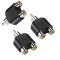 RCA 1 Male to 2 Female Plug Y-Splitter Adapter Audio Video AV Cable Converter (6 pcs)