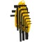 STANLEY 69-253 10-Piece Metric Hex Key Set with Anti-Rust Properties for Home, DIY & Professional Use, YELLOW & BLACK