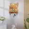 STICKY PANDA Wooden Key Holder for Home Decor-Key Hangers | Wall-2 Ways Self-Adhesive or Wall Mount (Village Theme)