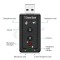 Storin 7.1 Channel USB External Sound Card Audio Adapter with Mic Out (Black)
