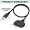 Storite USB 3.0 to SATA Adapter Converter Cable for 2.5 Laptop HDD & SSD with USB Power Cable with package