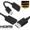 Storite 10cm Black Short Length 19 Pin HDMI 2.0 M-F 4K Extension Cable, High Speed Adapter for Laptop/PC