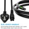 Storite 1.5M Black 3 Pin Laptop Power Cable Universal Replacement for Laptop Charger Adapter Power Cord for Laptop