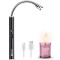 LEUEK St-Transfer Zinc Alloy Candle Lighter, Upgraded Usb Charging Arc Lighter With 360° Flexible Neck, Suitable Ignite Light Candles Gas Stoves Camping Cooking Barbecue Fireworks Flame, Black Gas Lighters