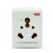 GM 3041 Trio 2 Pin Flex Box 5 Mtr. with Indicator & International Socket & GM 3050 16 Amp 3 Pin MultiPlug Adaptor