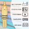 TECH-X RCA Speaker Plugs, gold plated RCA Male Solderless Coax Audio Video in-Line Jack Adapter (6 pcs)