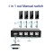 Terabyte Printer Sharing USB Switch 4 Ports USB 2.0 Selector Switch Box for 4 PC Share 1 USB Device Printer PC Computer Scanner Printers Etc. Black
