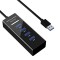 TERABYTE 4 Port USB HUB SuperSpeed 3.0 High-Speed Multiport Slim USB Hub 1 feet Cable Length Adapter and Led Indicator Compatible for Pendrive, Mouse, Keyboards, Mobile, Tablet (Black) 01