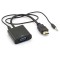Terabyte HDMI Male to VGA Female Adapter Video Converter | Sound Aux Cable | 1080p Full HD
