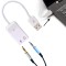 USB 2.0 Male to 3.5 mm Stereo Pin Female Interface Sound Card | 7.1 Virtual Channel Microphone Input Audio Output Cable