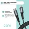 Tizum AirCase USB Type C to Lightning Cable with 20W Charging & 480 Mbps Speed | Aluminum Housing Nylon Braided - 1.2M