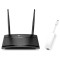 TP-Link TL-MR100 300Mbps 2.4GHz Wireless N 4G LTE, Wi-Fi N300, Plug and Play, Parental Controls, Guest Network, with Micro SIM Card Slot, WiFi Router, Black & UE300C USB Type-C