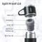 Vacuum Flask Set with 2 Cups, Insulated Double Wall Stainless Steel 500ml Flask with 3 Cups, Hot & Cold Bottle