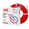 TWC Lite Single Core Electrical Wire (Red, 90 Meter, 1.5 SQ.MM)| PVC electrical insulated copper wire | Flame Resistant