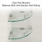 Transparent Round Glass Corner Shelf | Bathroom, Storage Shelf for Soap Shampoo Cream Face Wash (2 pcs)
