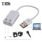 7.1 Channel, USB Sound Card Adapter | USB to 2 Jack of 3.5mm for Voice Recording & Listening on Laptop & Desktop