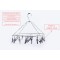 Rust Free Stainless Steel Clothes Drying Hanger with 25 Pegs for Diapers, Hosiery, Socks, Infant Clothes (25 Oreo Clip)