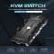 XIKKART 4 Ports USB KVM VGA Switcher | USB 2.0 KVM Switch Adapter for PCs, Keyboard, Mouse, Scanner, Printer