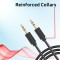 3.5mm AUX male cable 1 meter, stereo audio support, reinforced collars for smartphones Laptops computers