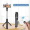 3-in-1 Multifunctional Extendable Bluetooth Selfie Stick Tripod with Detachable Wireless Remote for iPhone/Vivo/MI