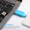 Multi Use 3 in 1 Micro USB OTG Smart TF Card Reader Adapter with 2.0 USB HUB -Multi Colour