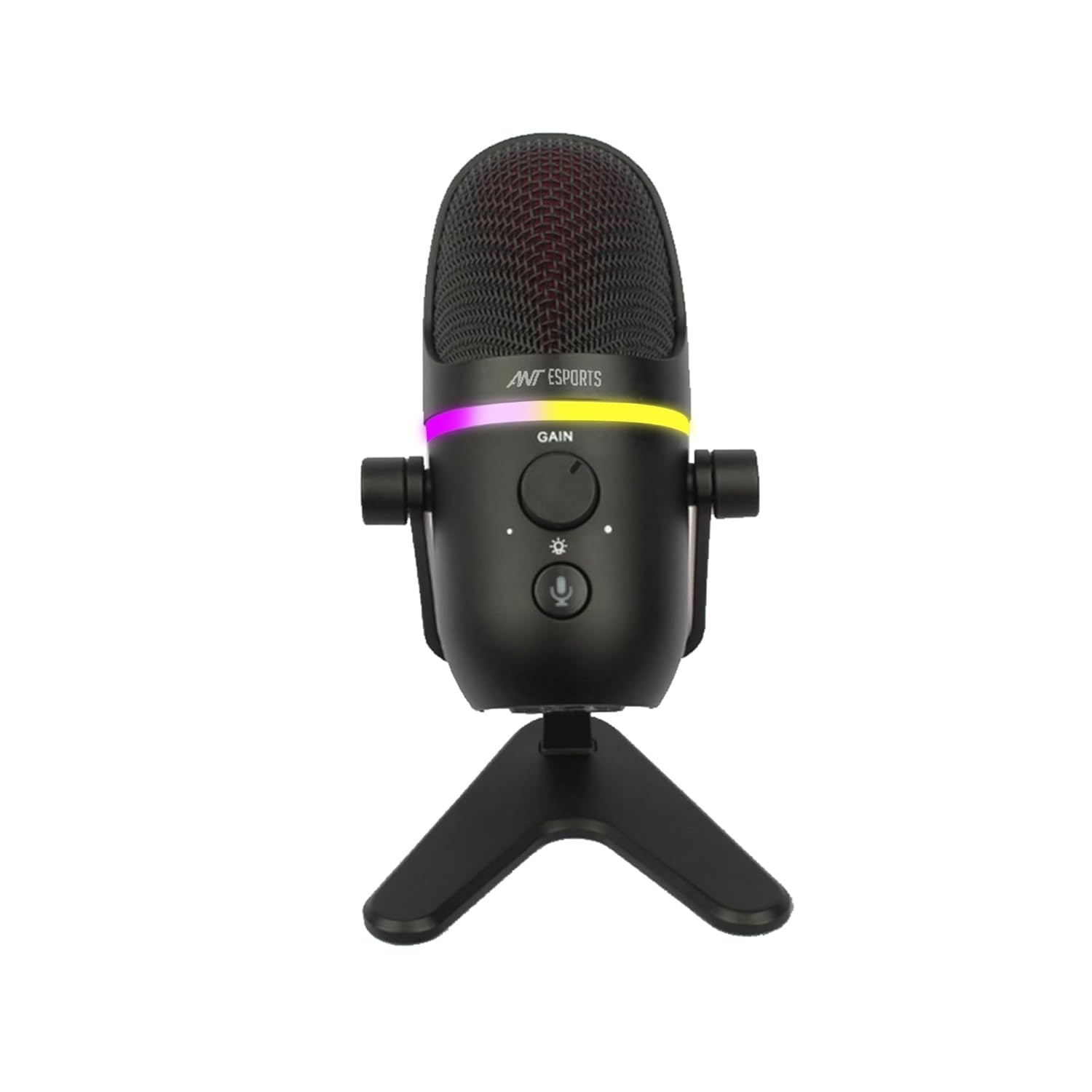 Ant Esports Wente 250 USB Microphone, Plug and Play Gaming Mic for PC, Mac, PS4/5, Podcast Microphone with RGB, Mute, Monitor, Noise Reduction, Volume Gain, Great for Recording, Streaming