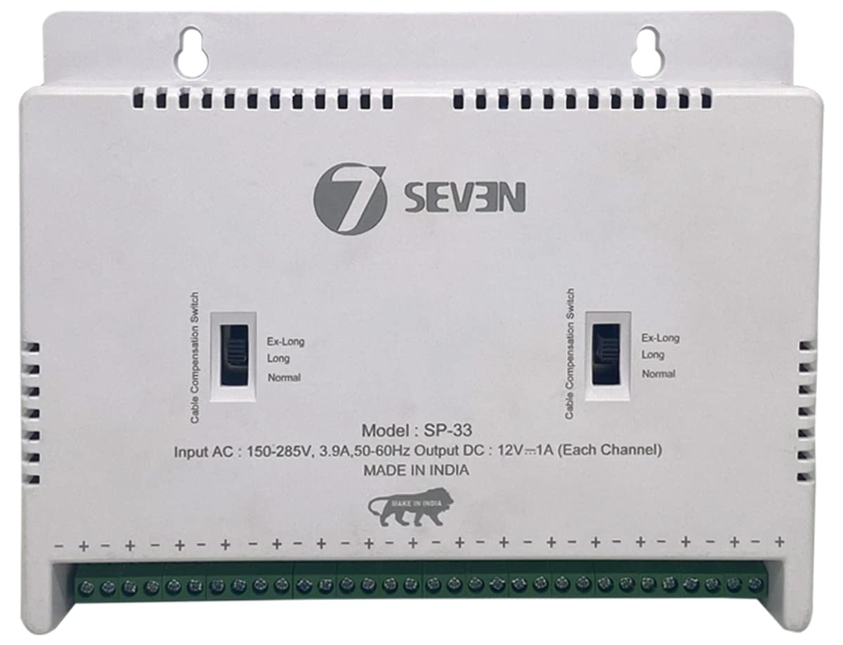 7-Seven 16 Channel Camera Power Supply (SMPS) for CCTV Power Supply 16 Channel with 1 Year Replacement Warranty