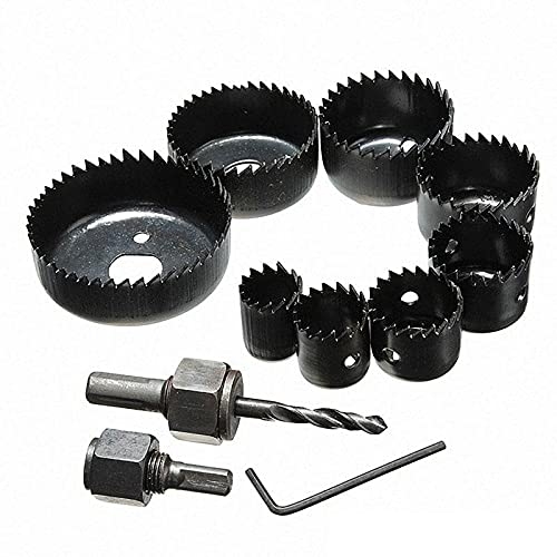 Hole Saw Drill Bit Set Cutter Wood/Plastic/Soft Metal Working Tool 19 to 64mm (11 Pieces)