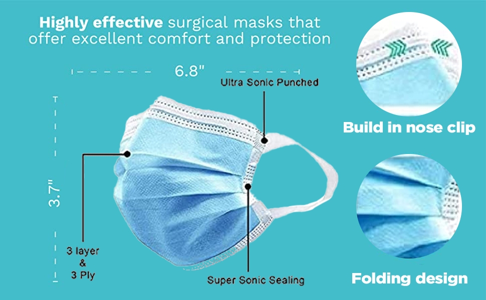 SPN- LO4C5 Non-Woven Fabric disposable Surgical 3Ply Unisex mask 