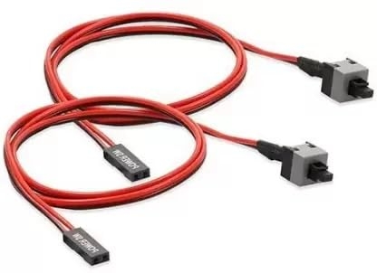 ADNET 2 Pin Power SW PC Case Cable | ATX Computer Switch Wire | ON/OFF Push Button 45cm