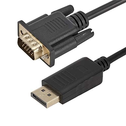 ADNET DisplayPort Dp Display Port to VGA Adapter Converter Male to Male Gold-Plated Cord Cable For Monitor Projector Displays (1.5 Meter)