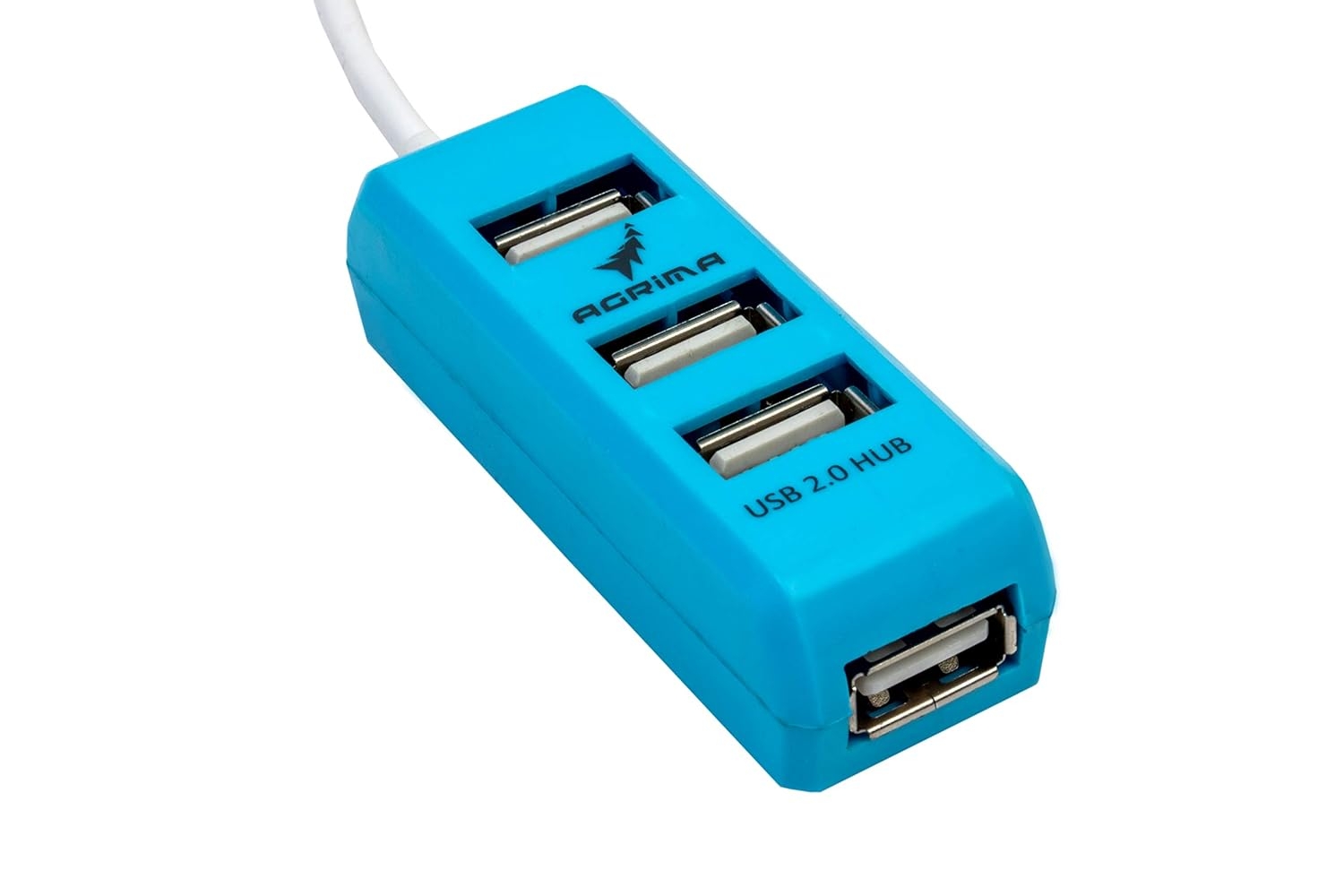 Agrima 4 Port USB Hub with LED Indicator & Switch (White)