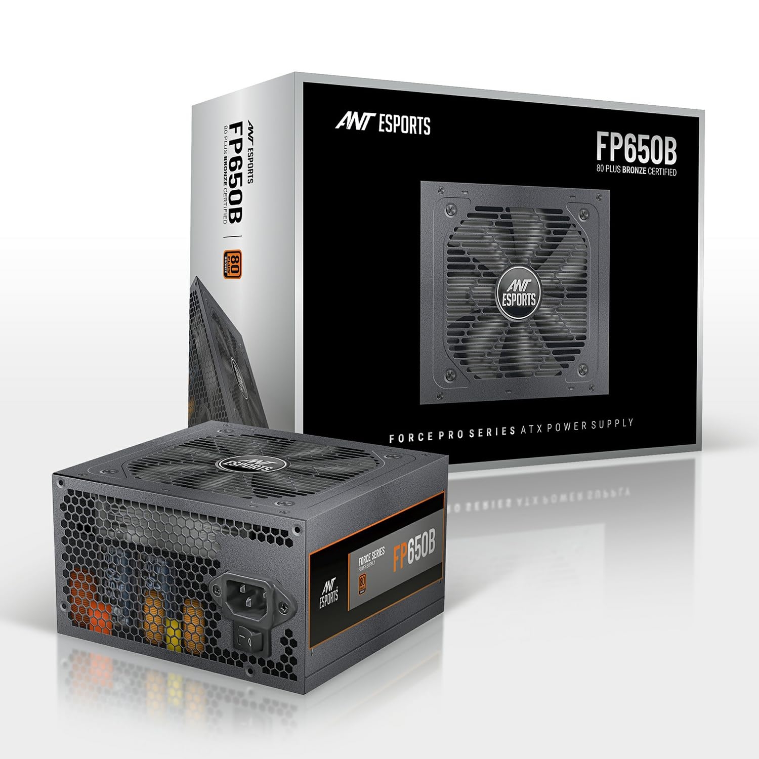Ant Esports FP750B 80 Plus Bronze Certified Non Modular Gaming Power Supply/PSU with Active PFC, Flat Black Cables and Silent Fan