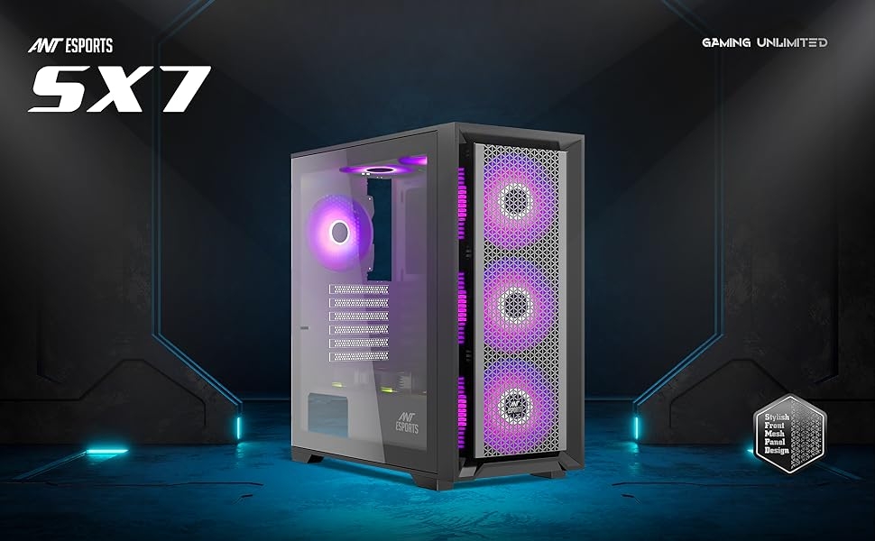 ant esports sx7 computer case gaming cabinet