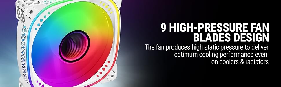 ant esports spectraflow argb case fan kit high pressure fan blades design