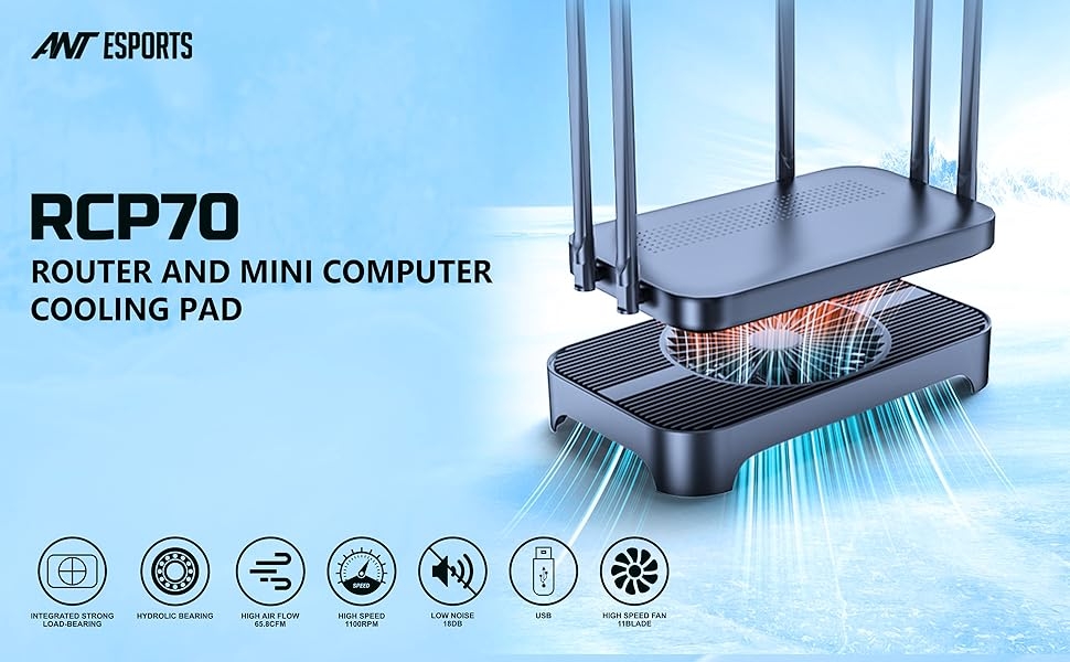 ant esports rcp router cooler mini computer cooling pad