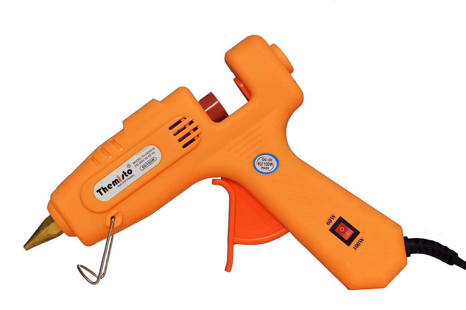 Themisto Hot Melt Glue Gun | 60/100W Dual Wattage( Power) Melt Glue Gun Kit with 8 Pcs Glue Sticks for Arts & Crafts
