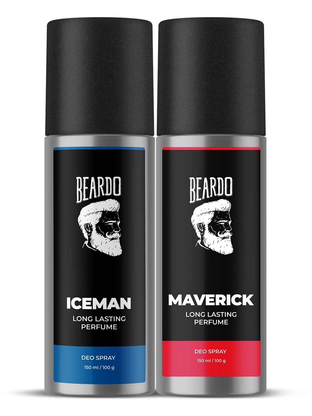 Beardo Iceman & Maverick Perfume Body Spray Deo Combos for Men 150 ml | Long Lasting Freshness | Body Odor