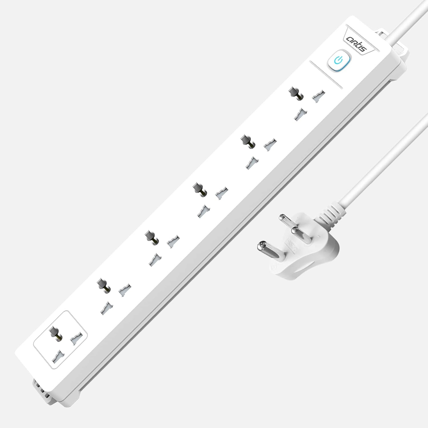 Artis AR-6SS 6 Universal Sockets Surge Protector | Single Switch | Child Safety Protection