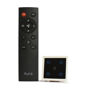 Aura 4-Way ON/Off 220V-240V Digital Remote Control Wireless Wall Switch with IR Remote Control