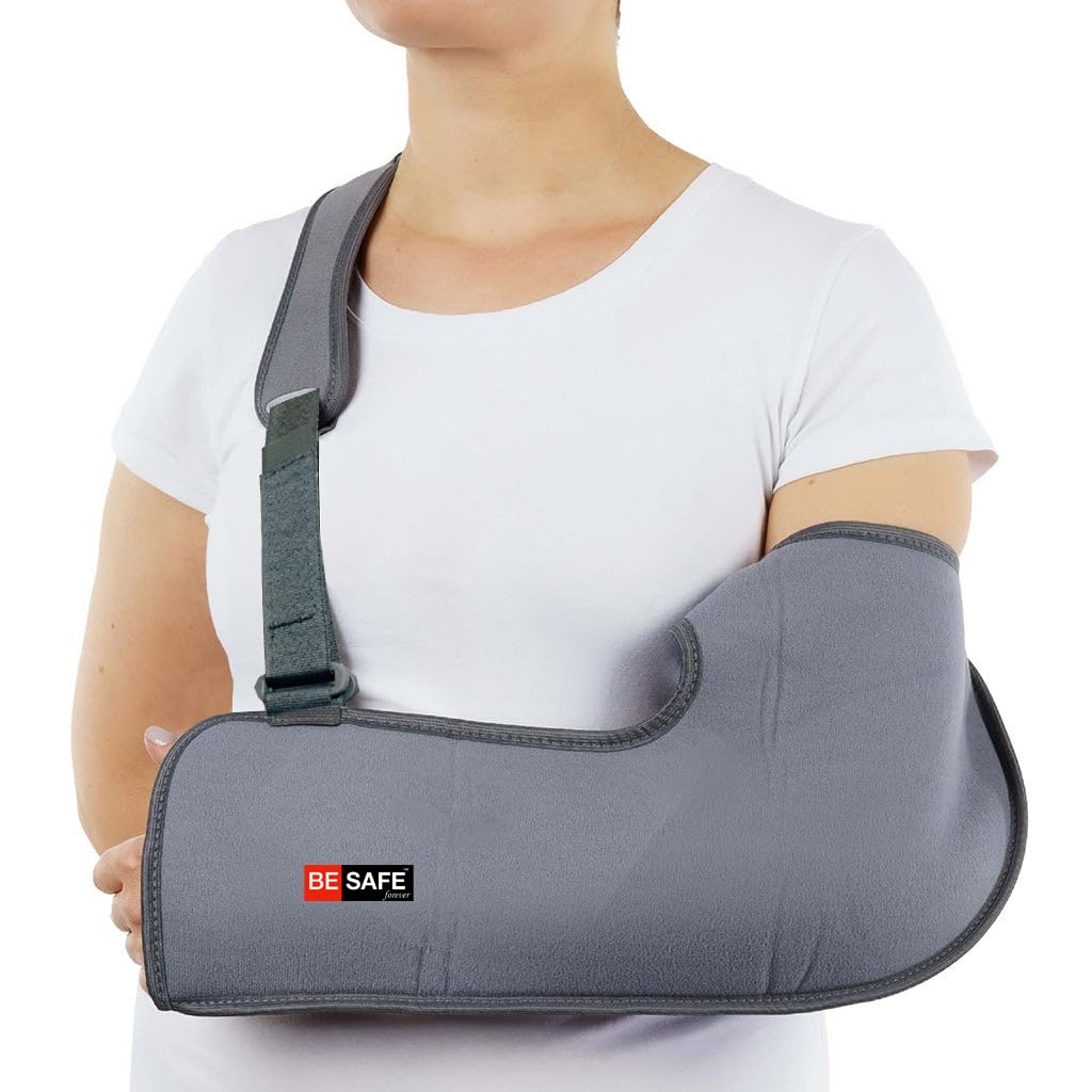 Forever Arm Supporter Arm Sling Pouch Belt with Elbow Support, Arm Immobilizer Brace for Fracture, Sprain, Dislocation