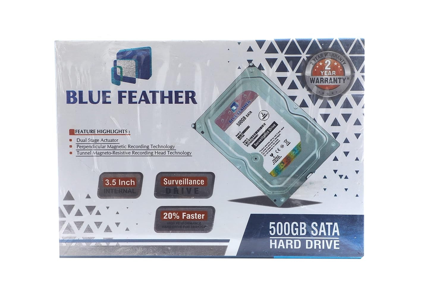 Blue Feather 500 GB Internal Hard Disk Drive for Desktop Computers | High Speed Data Transferring