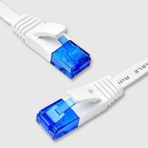 BlueRigger 3 Meters Cat6 Ethernet Cable Flat Internet Network LAN Patch Cords | Solid Cat6 Computer Wire (10 Feet)