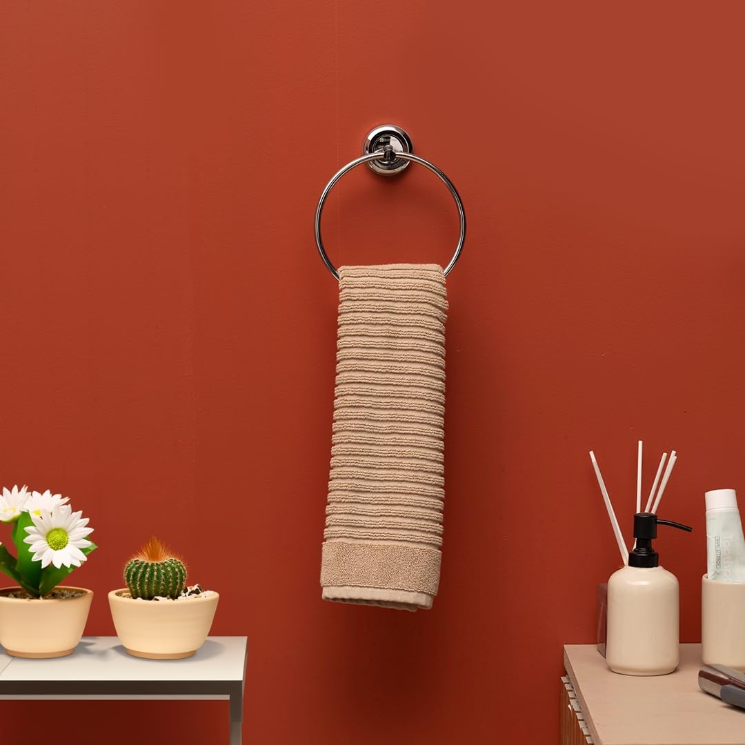 Stainless Steel Chrome Finish Towel Ring for Bathroom, Wash Basin, Napkin-Towel Hanger