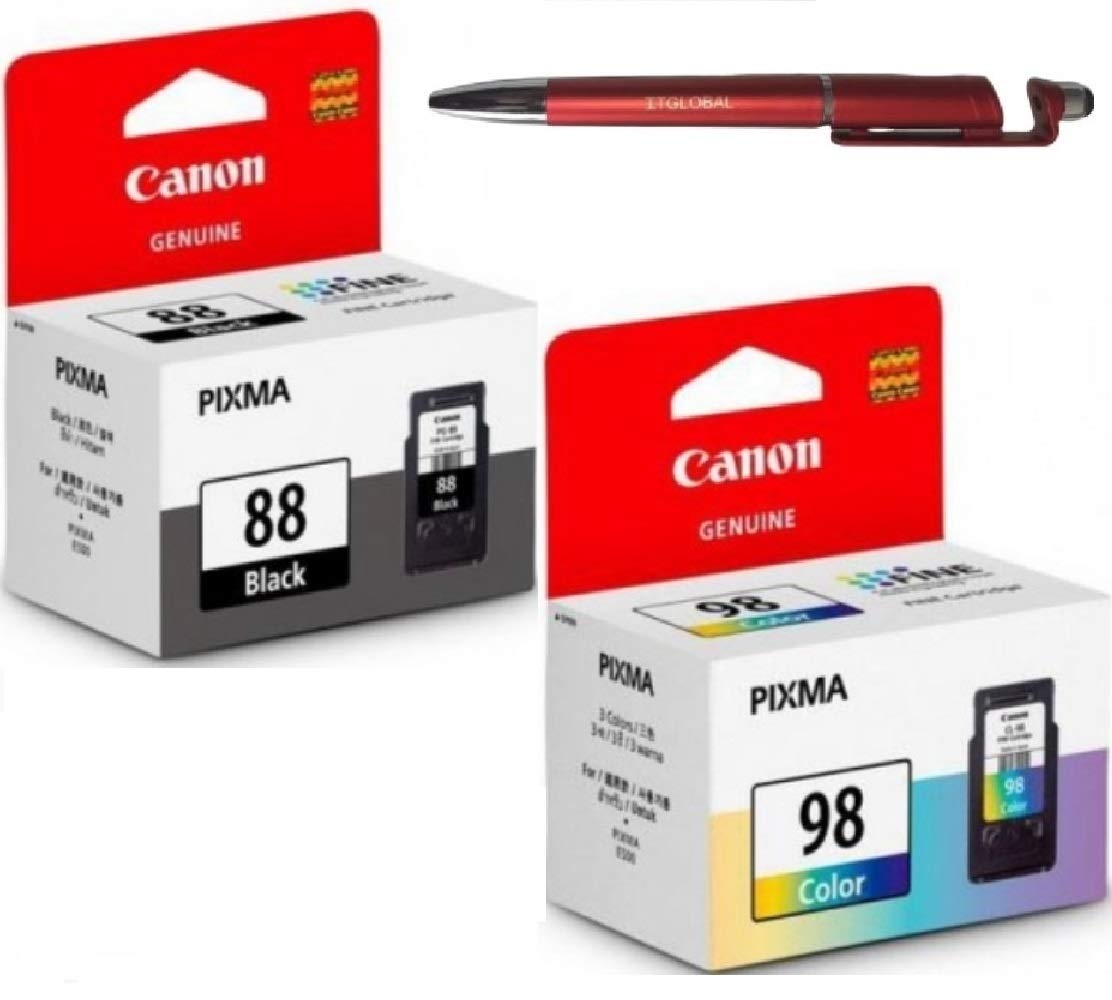 Canon PG 88 & CL 98 Ink Cartridge | 3in1 Mobile Phone Stand, Stylus Pen, Anti-Metal Rotating Ballpoint Pen | PG-88 CL-98