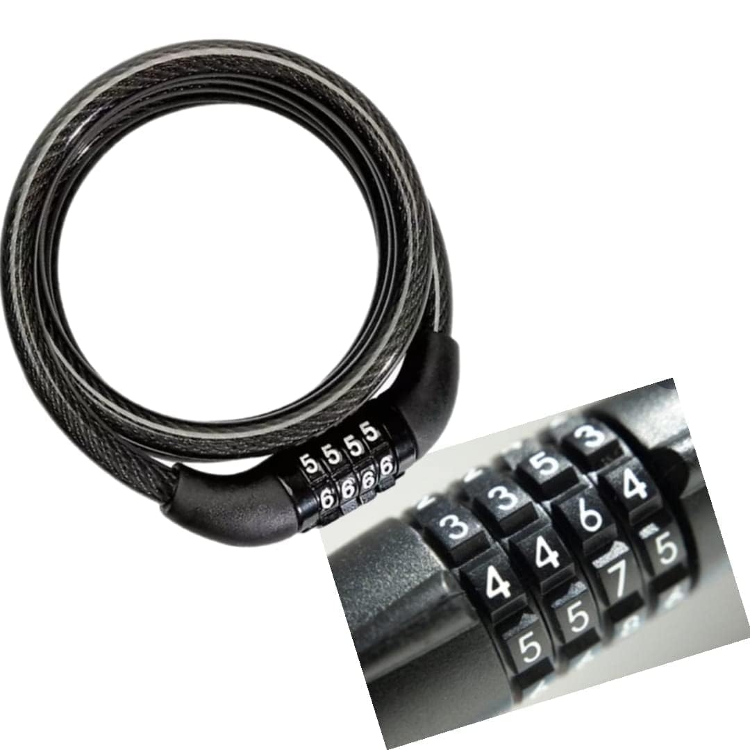 CCE Storng, Key Less, Use Universal Number Chain Cable for Bike/Bicycle Helmet Lock, Security Number Lock Helmet Locks